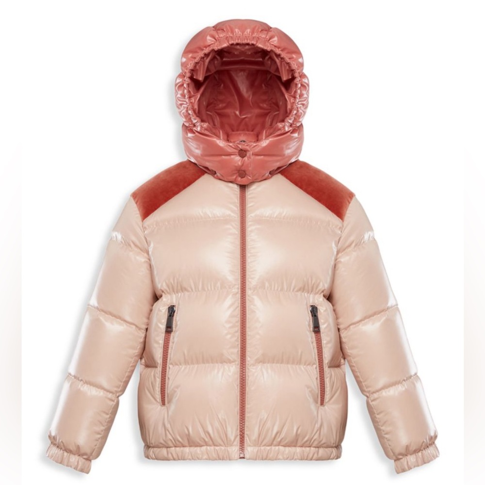 Moncler Girls Chouelle Quilted Down Coat Pink - 4